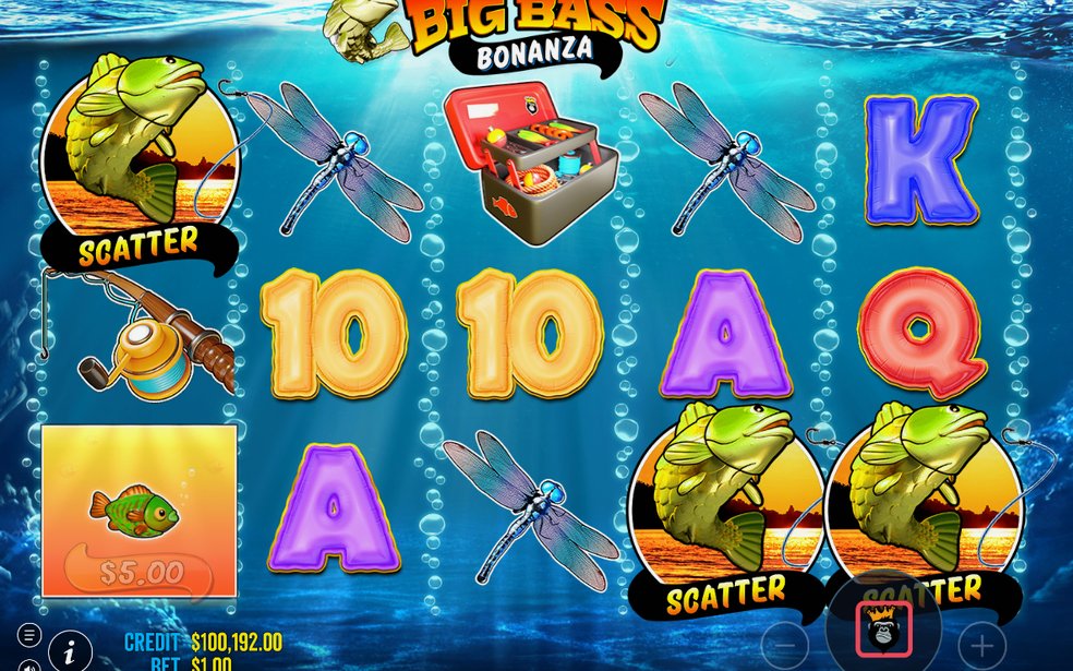 Basspel på 5x3 hjul med tio vinstlinjer
